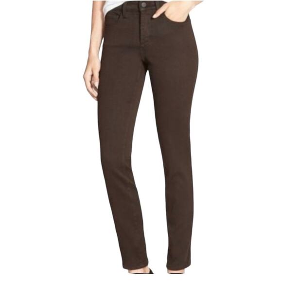 NYDJ Women’s Jeggjng Jeans Slim Ankle Slimming Stretch Brown Caribou New Size 14 - Picture 1 of 10